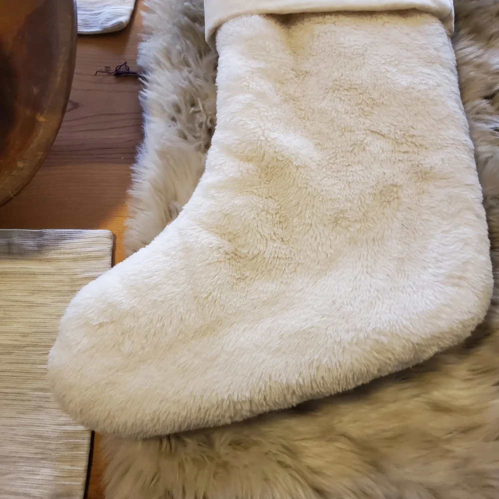 3 Pottery Barn Faux Fur Stockings